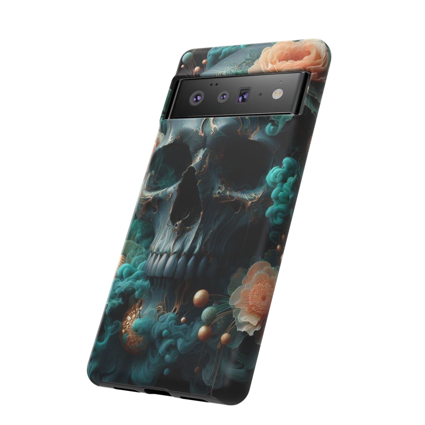 Tough Cases - teal skull