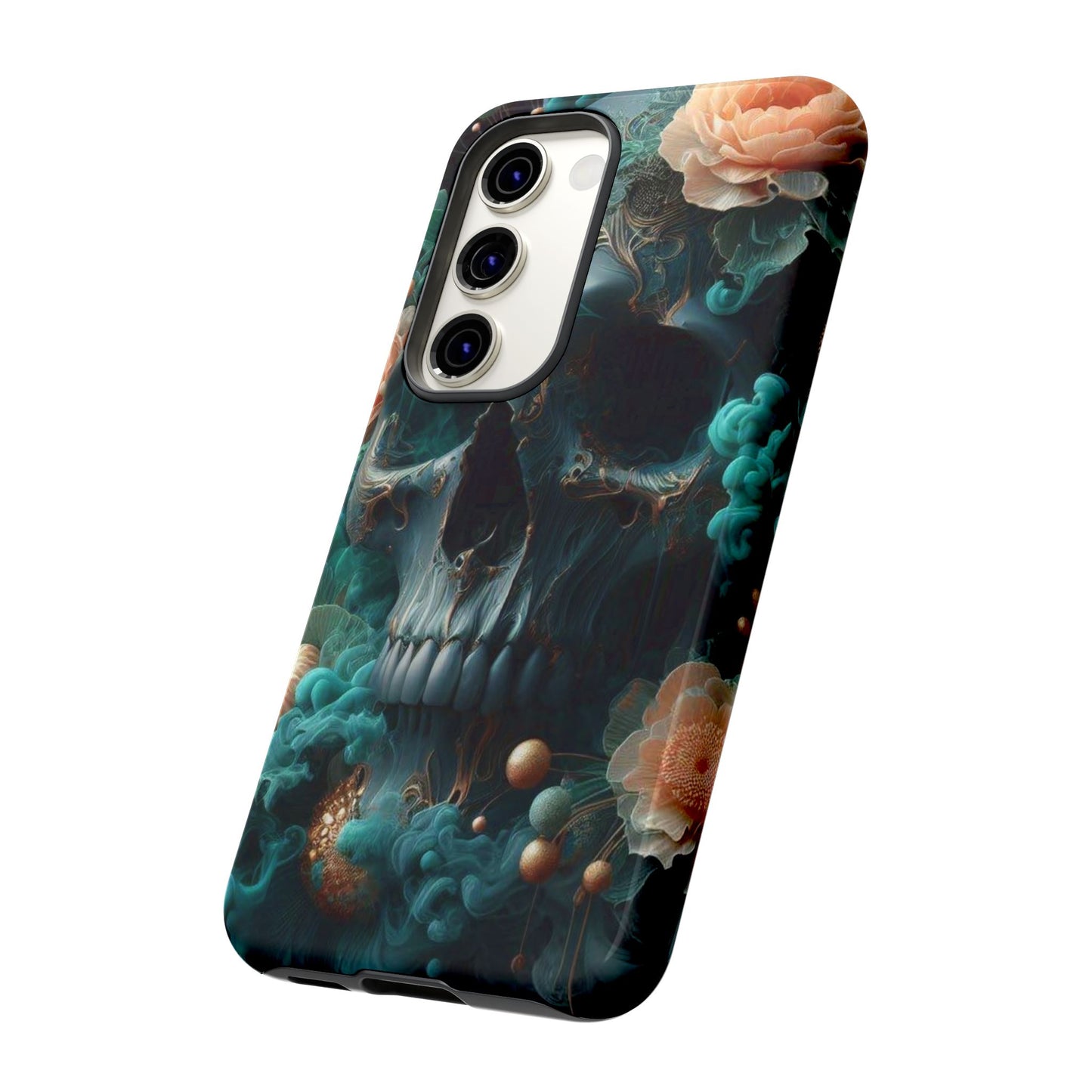 Tough Cases - teal skull