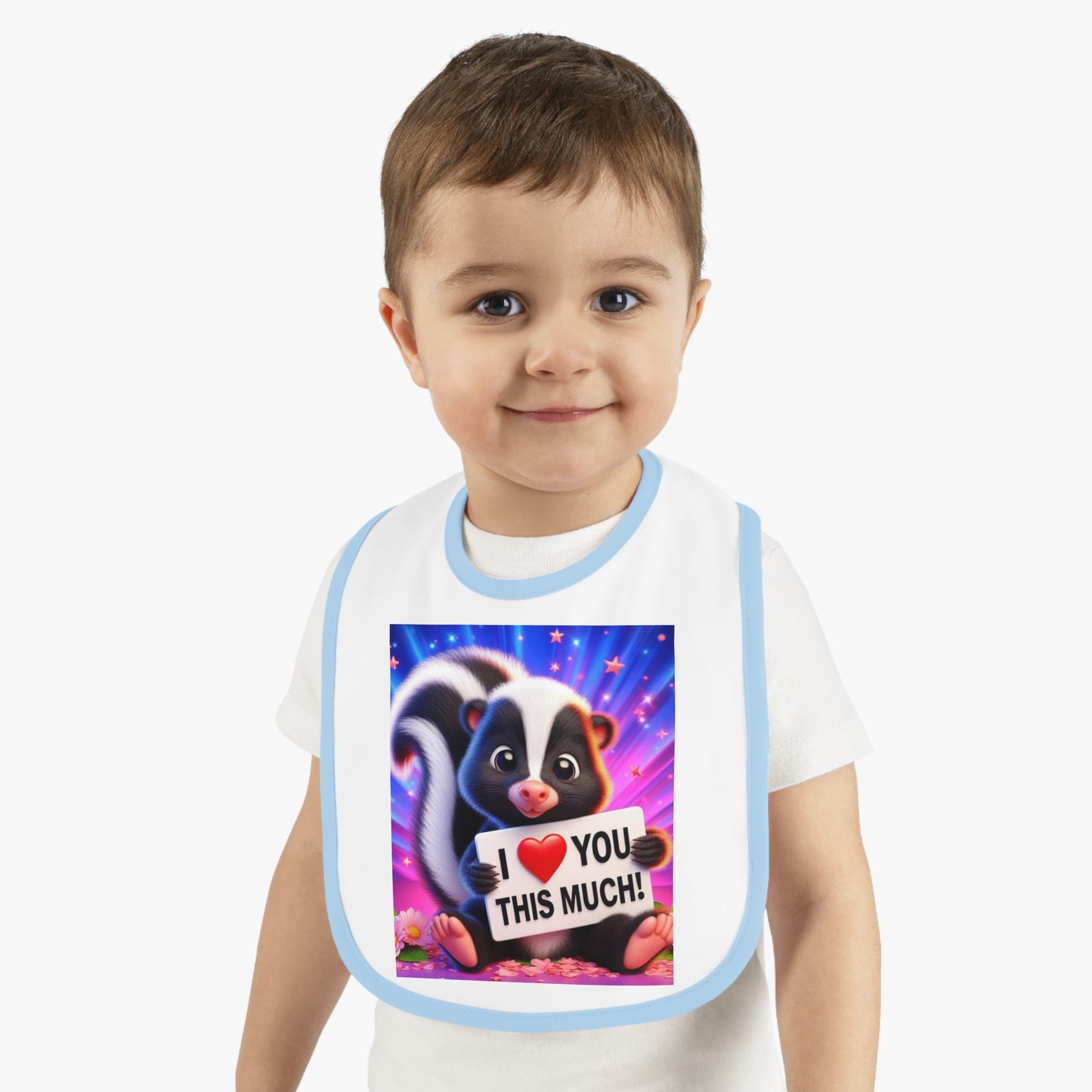 Baby Contrast Trim Jersey Bib - Stinkin Cute