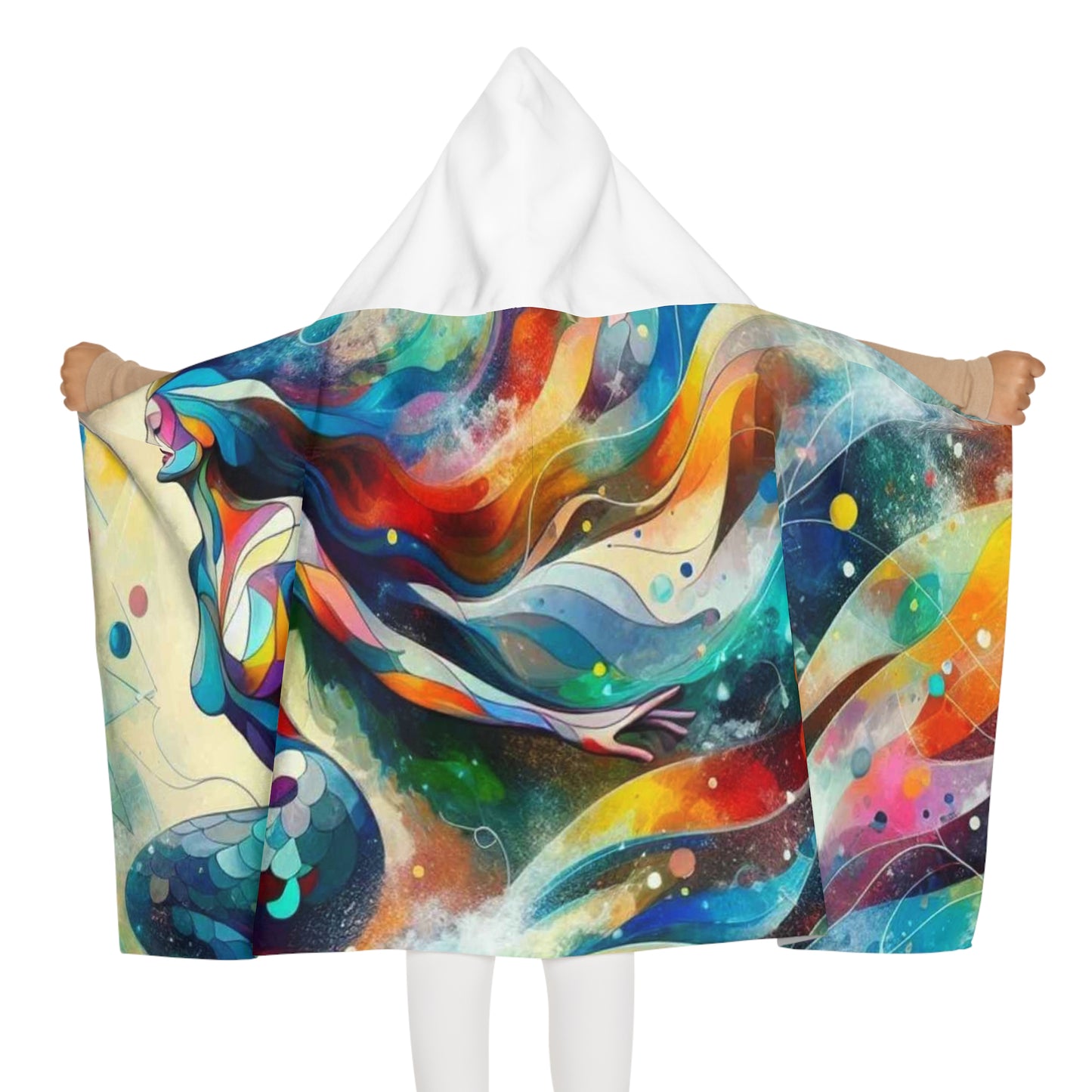 Youth Hooded Towel - mermaid