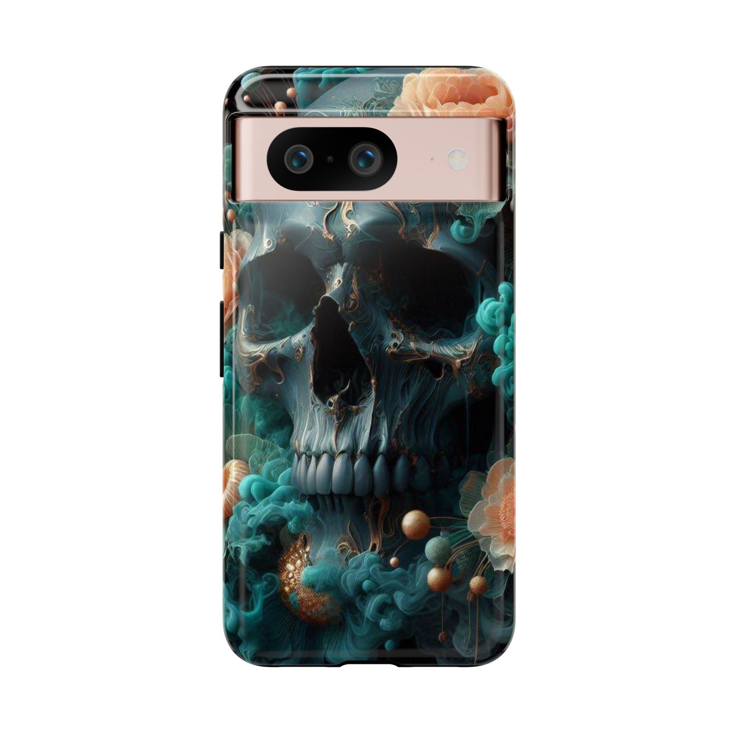 Tough Cases - teal skull