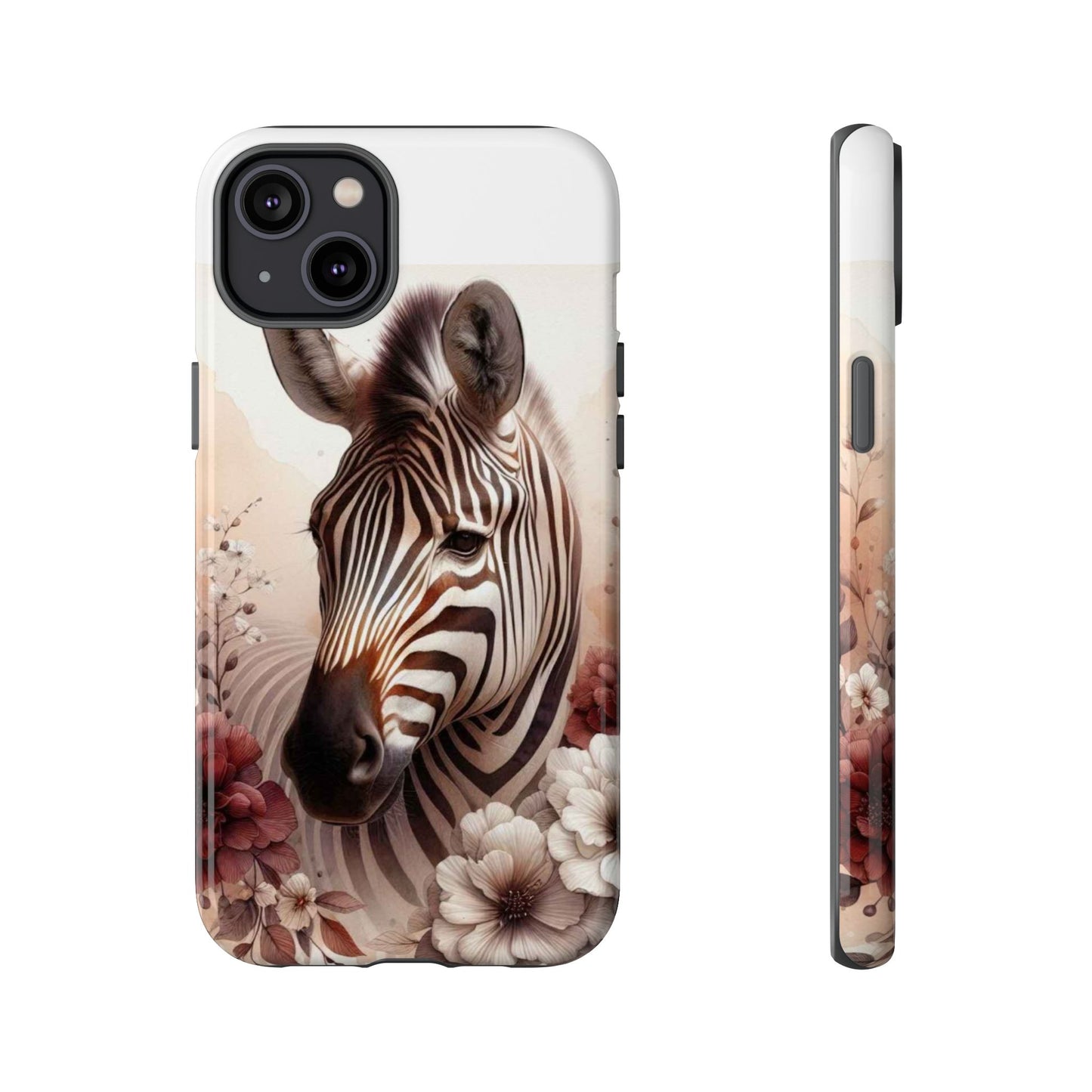 Phone Case Flower Frolicking Zebra Tough Case