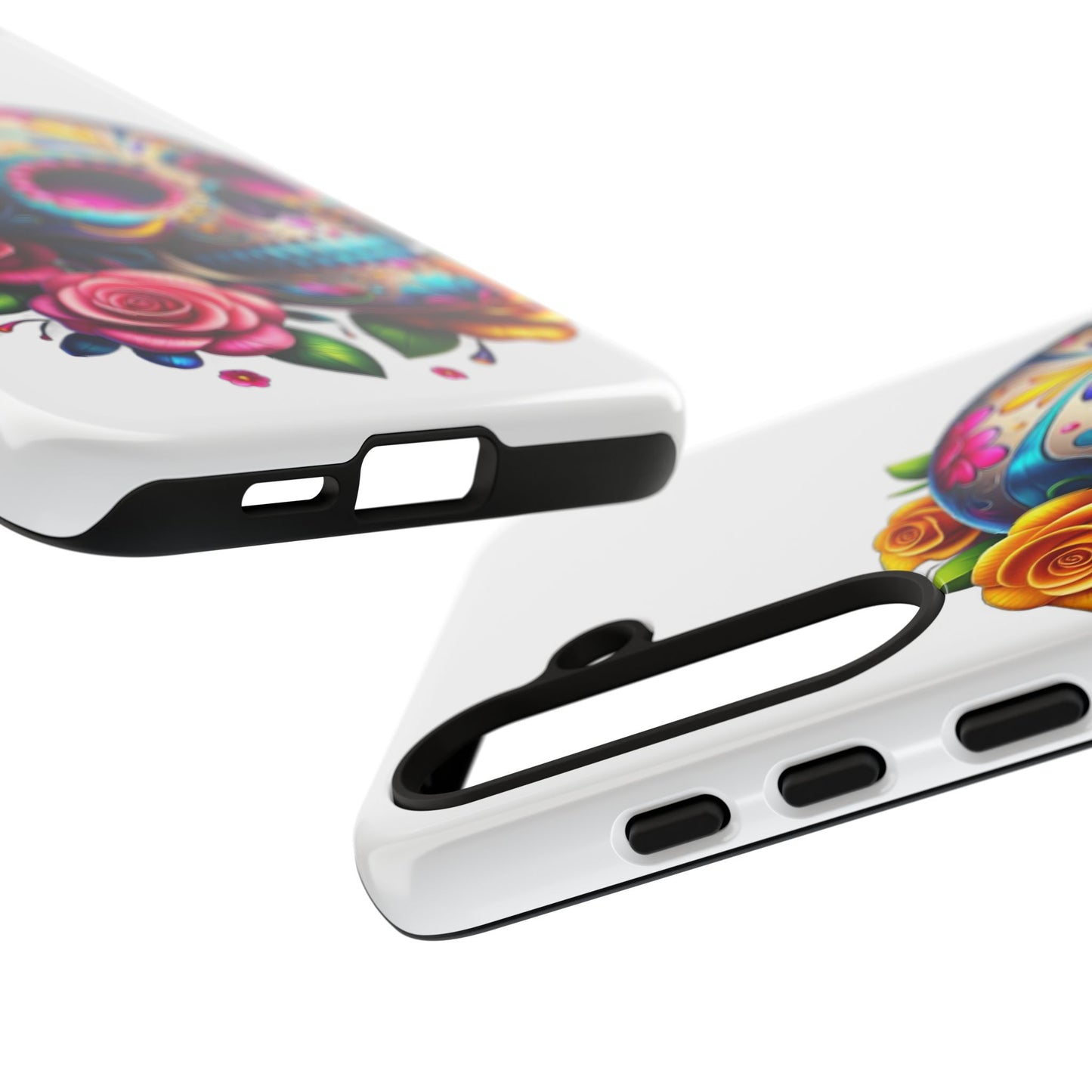 Phone Cases - Sugar Skull with Flowers Design