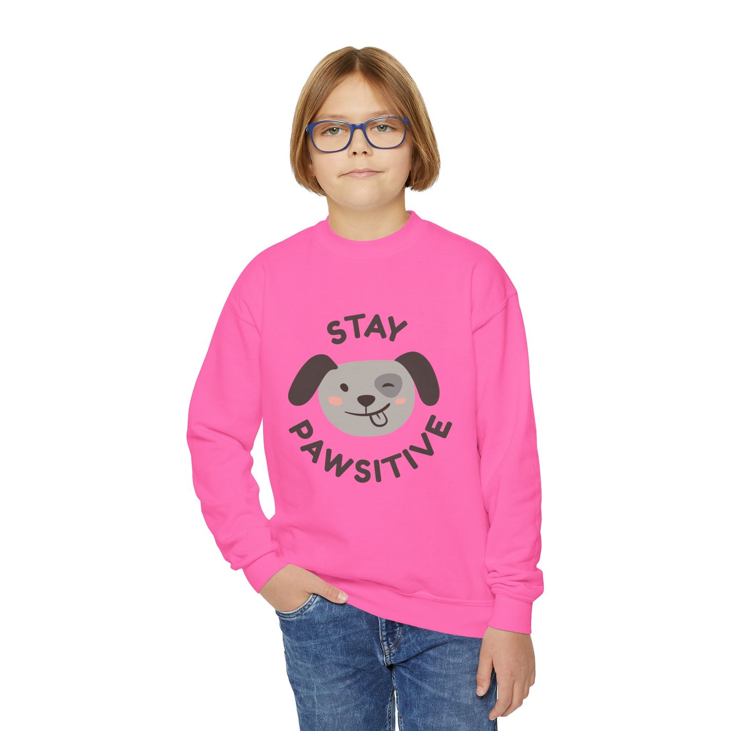 Stay Pawsitive Youth Sweatshirt