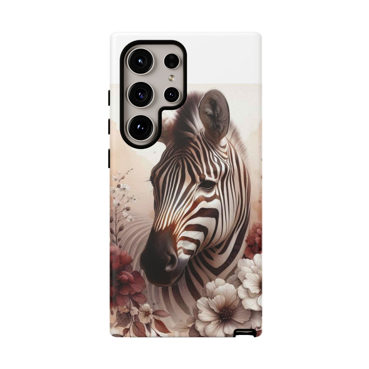 Phone Case Flower Frolicking Zebra Tough Case