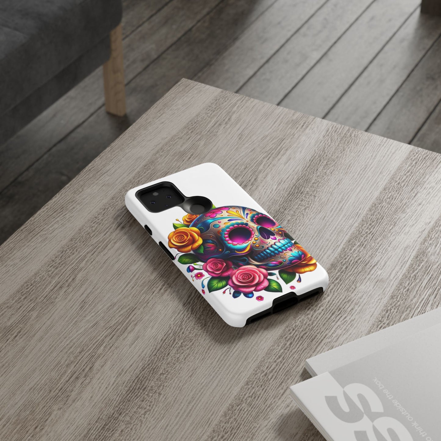 Phone Cases - Sugar Skull with Flowers Design