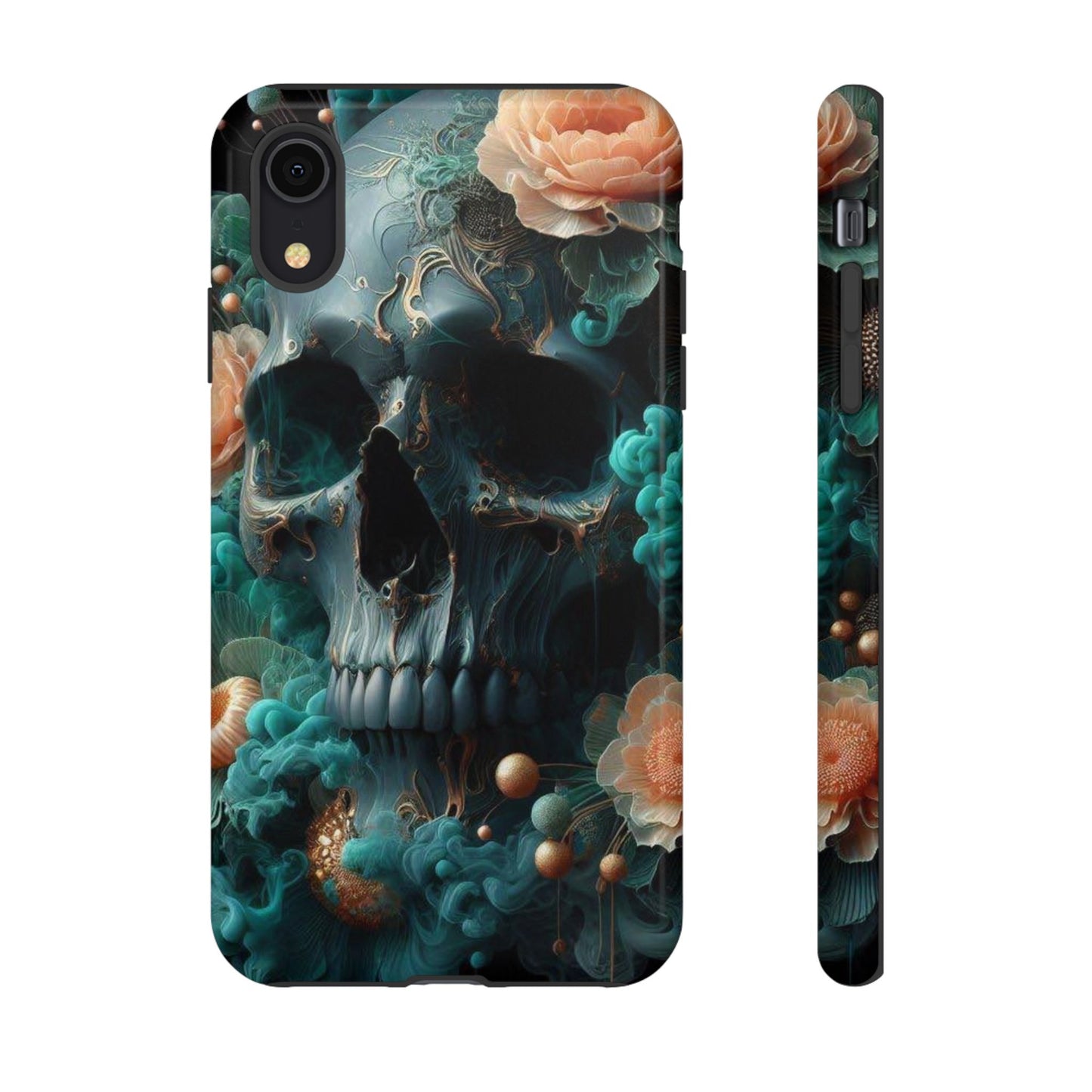 Tough Cases - teal skull