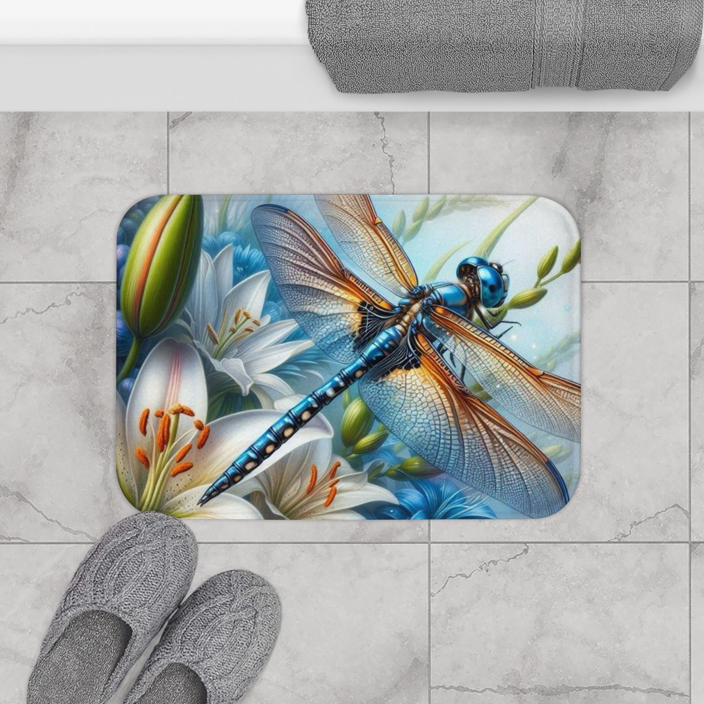 Bath Mat dragonfly