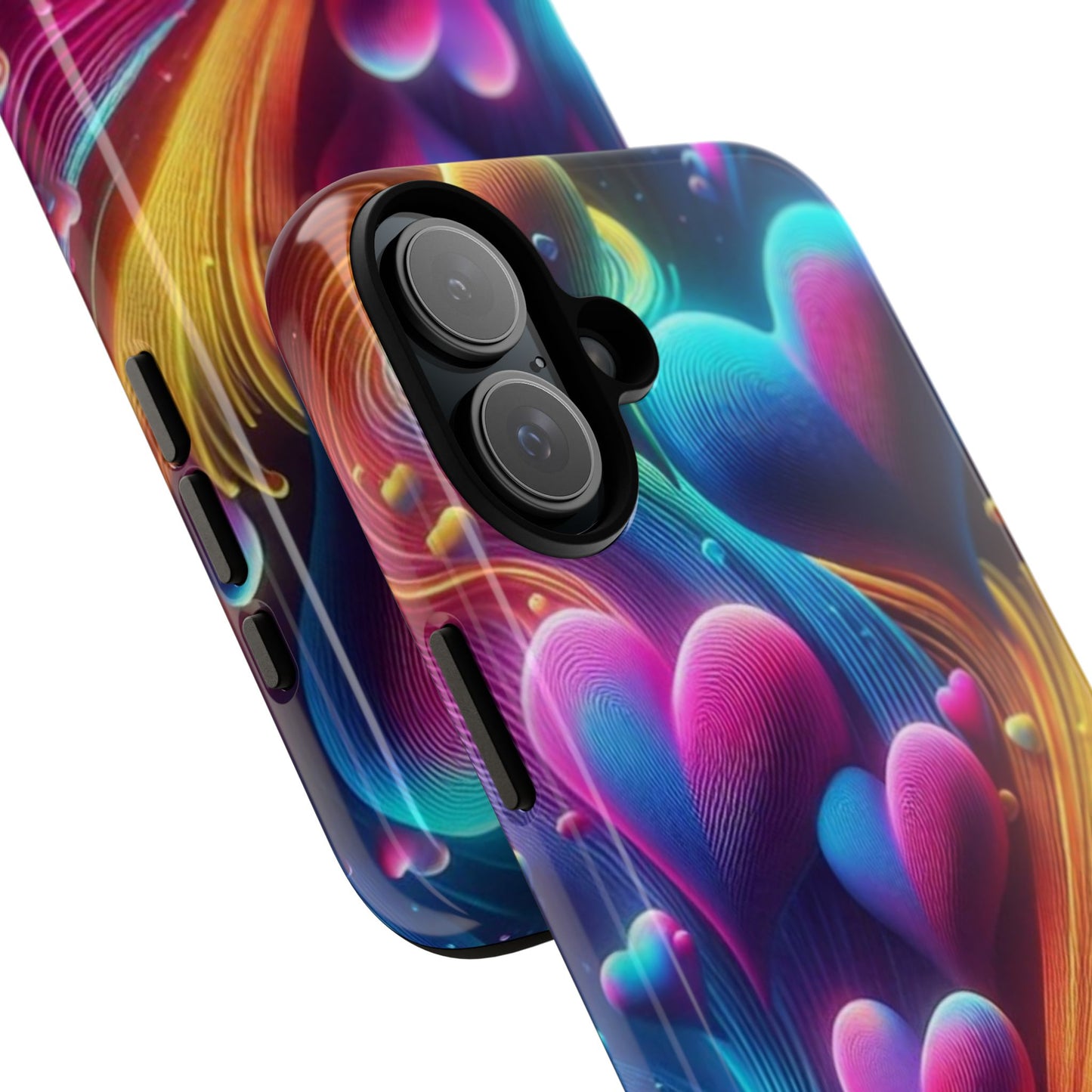 Phone Case - Floating Neon Hearts