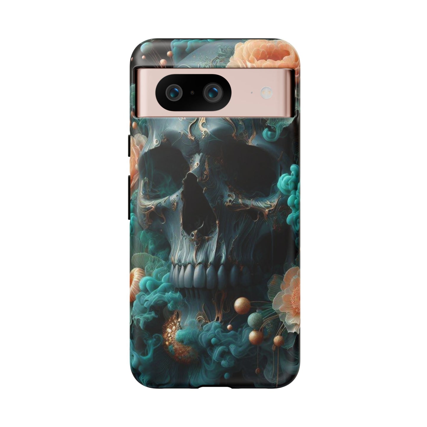 Tough Cases - teal skull
