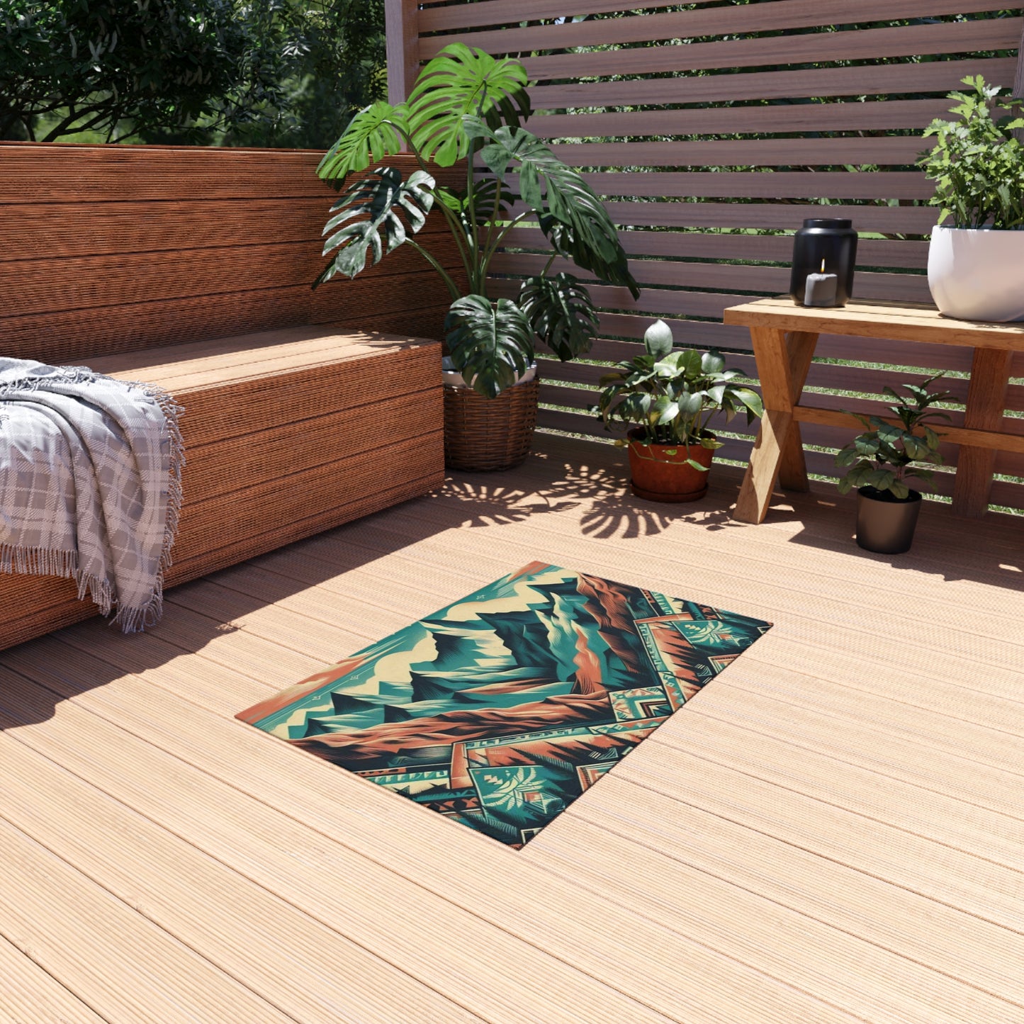 Outdoor Rug - native print