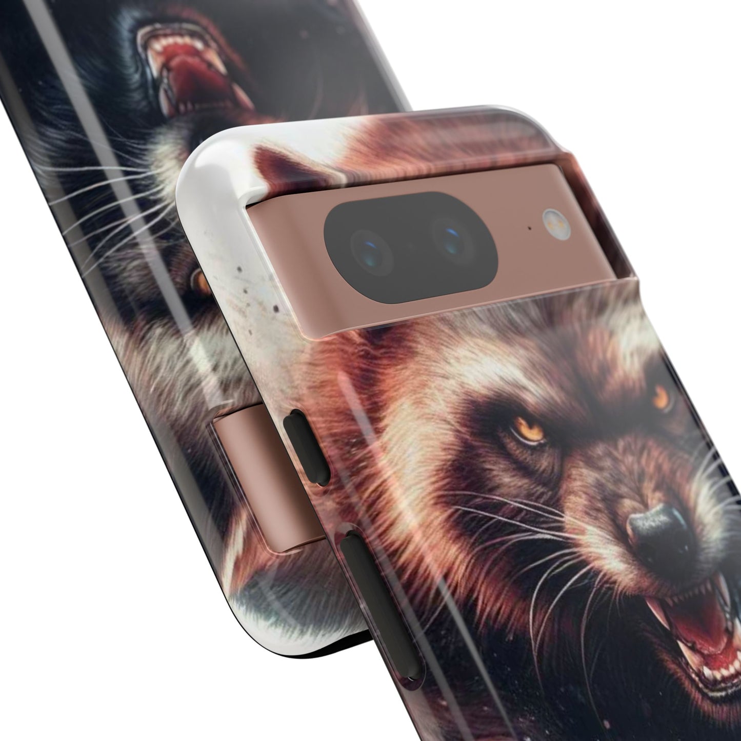 Wolverine snarling with claws out on a phone case.
