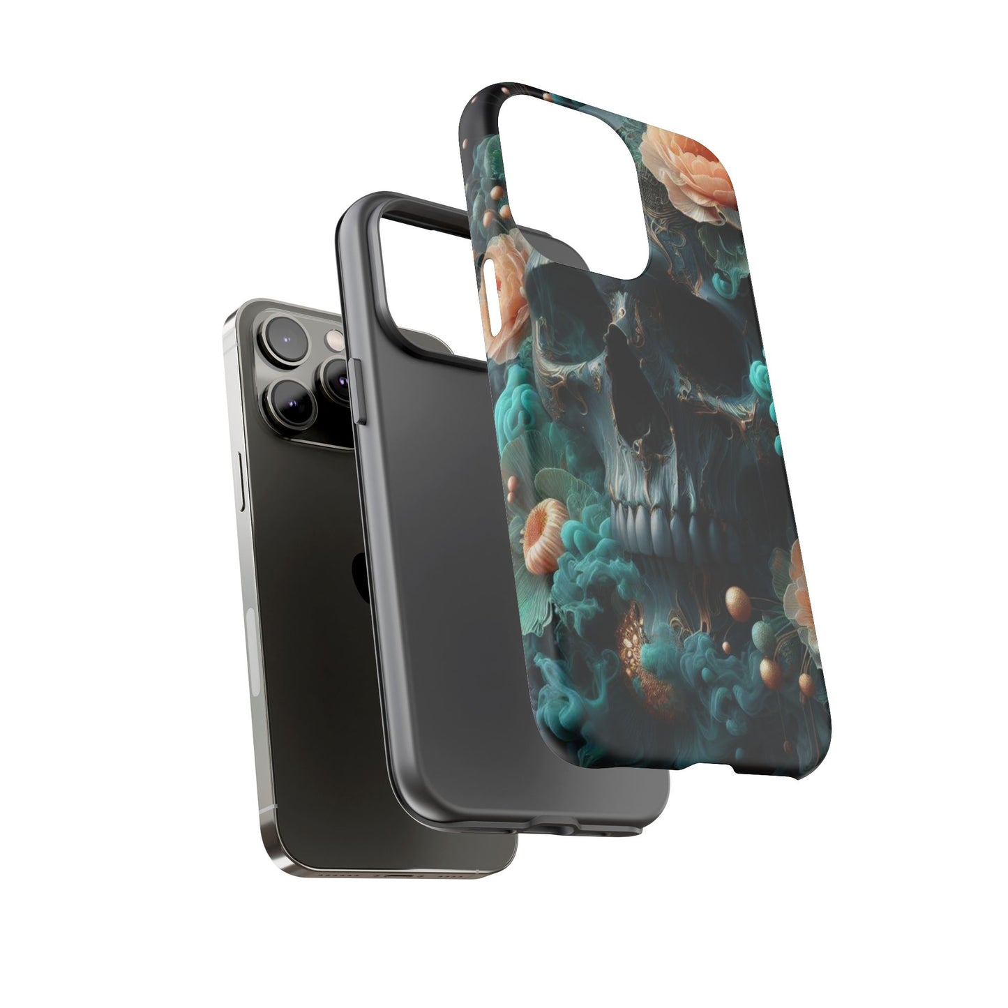 Tough Cases - teal skull