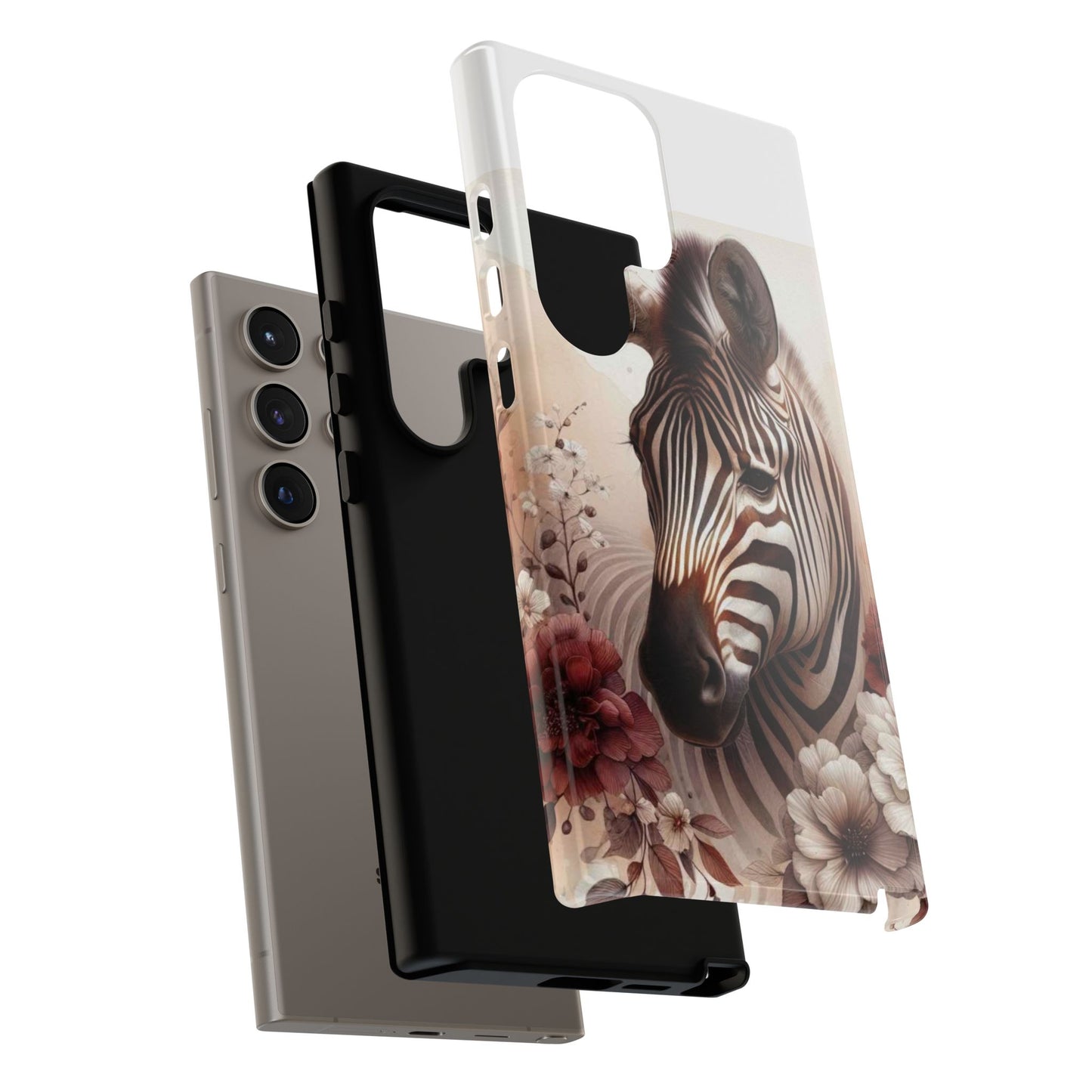 Phone Case Flower Frolicking Zebra Tough Case