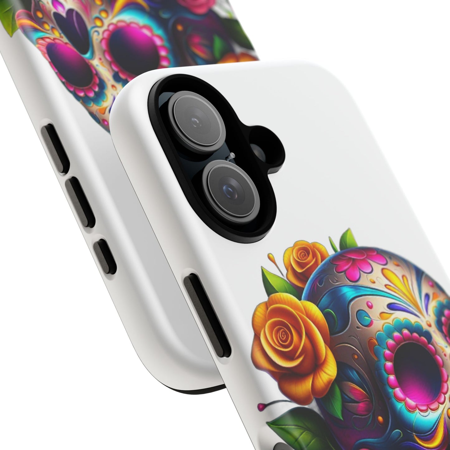 Phone Cases - Sugar Skull with Flowers Design