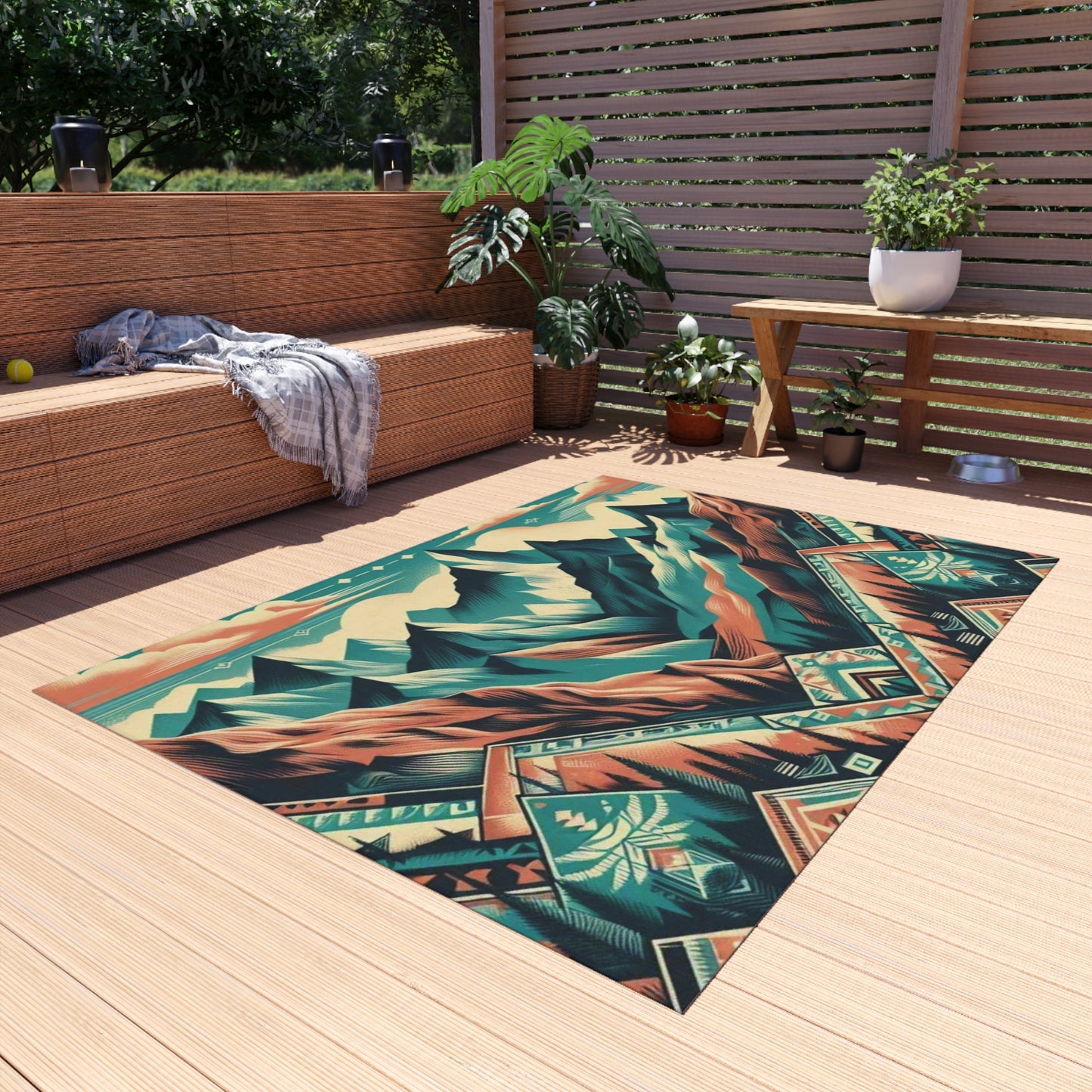 Outdoor Rug - native print