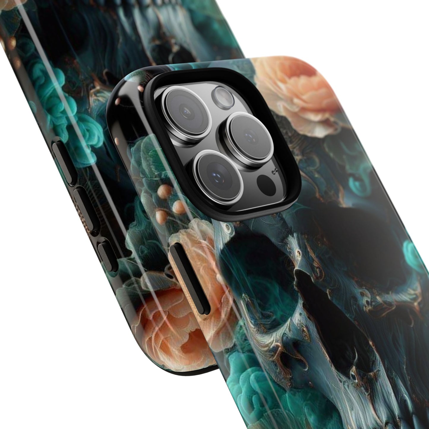 Tough Cases - teal skull
