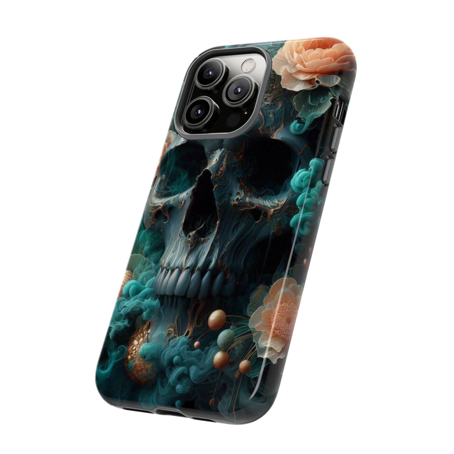 Tough Cases - teal skull