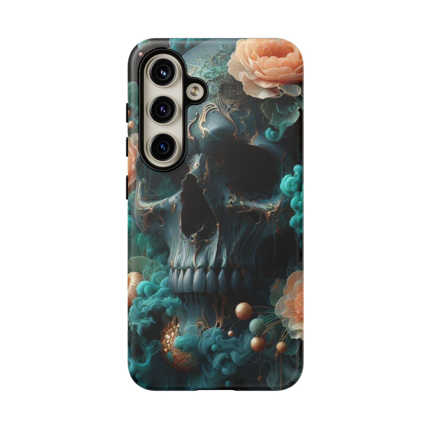 Tough Cases - teal skull