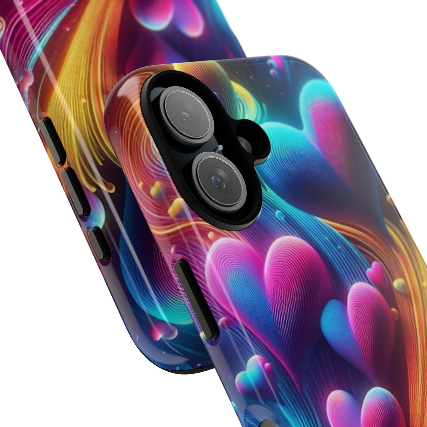 Phone Case - Floating Neon Hearts