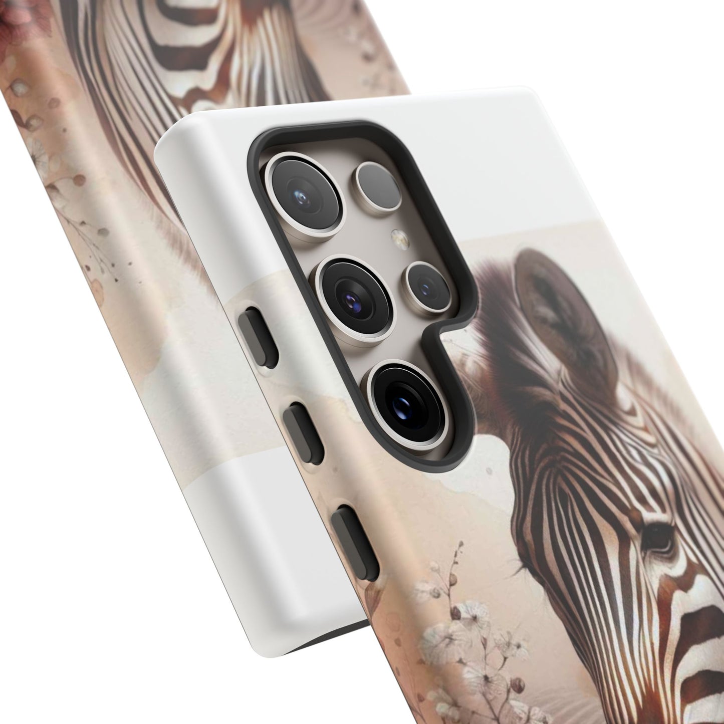 Phone Case Flower Frolicking Zebra Tough Case