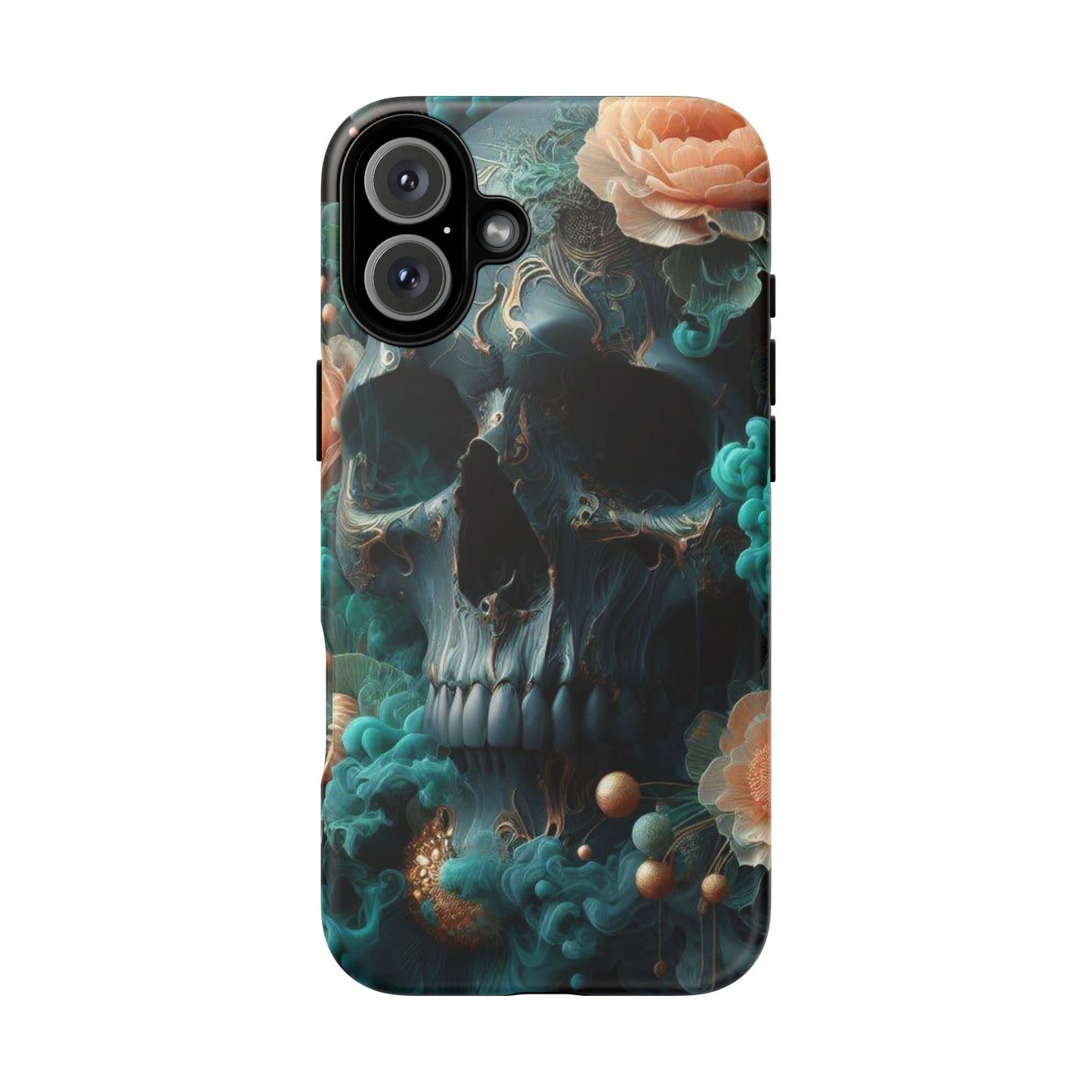Tough Cases - teal skull
