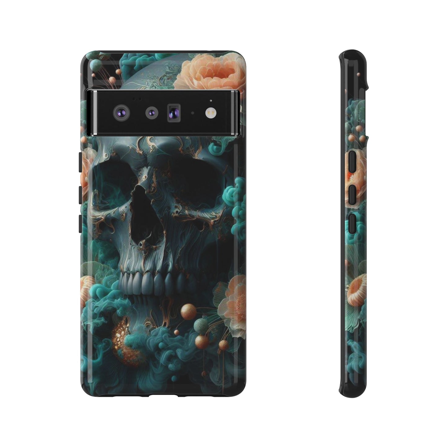 Tough Cases - teal skull