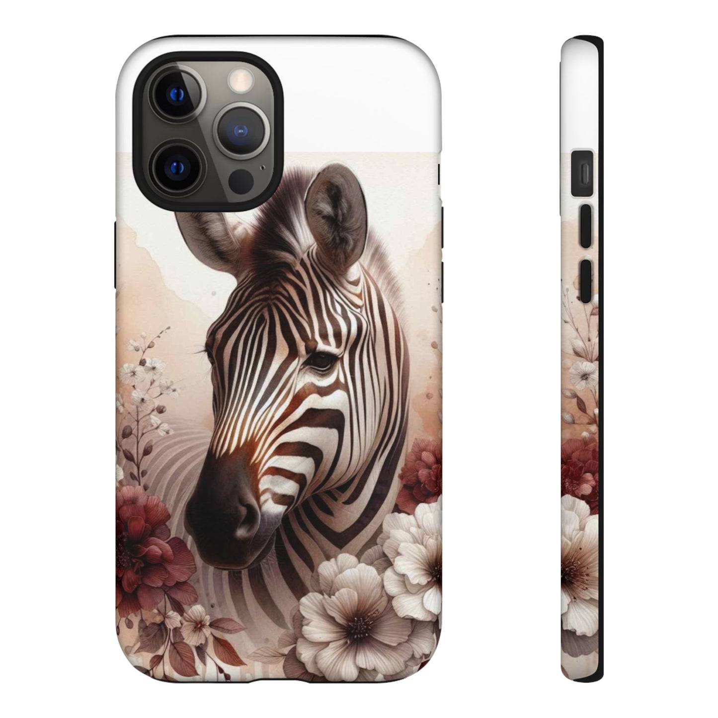 Phone Case Flower Frolicking Zebra Tough Case