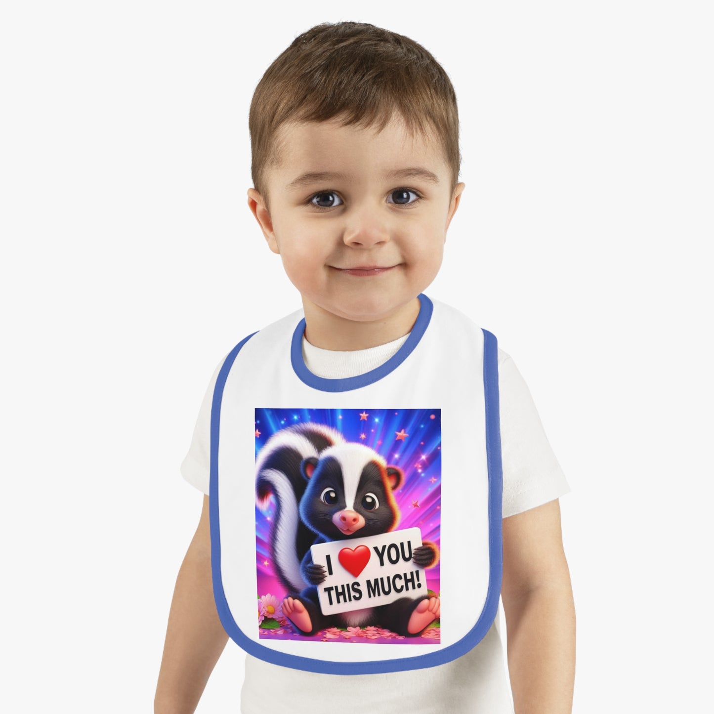 Baby Contrast Trim Jersey Bib - Stinkin Cute