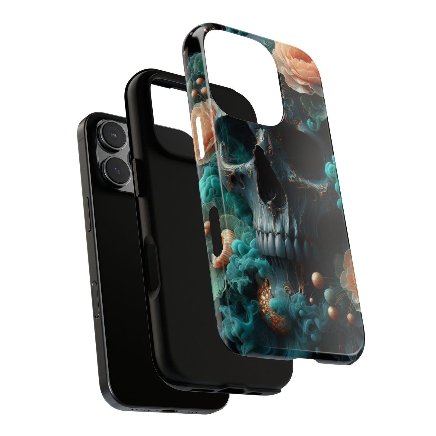 Tough Cases - teal skull
