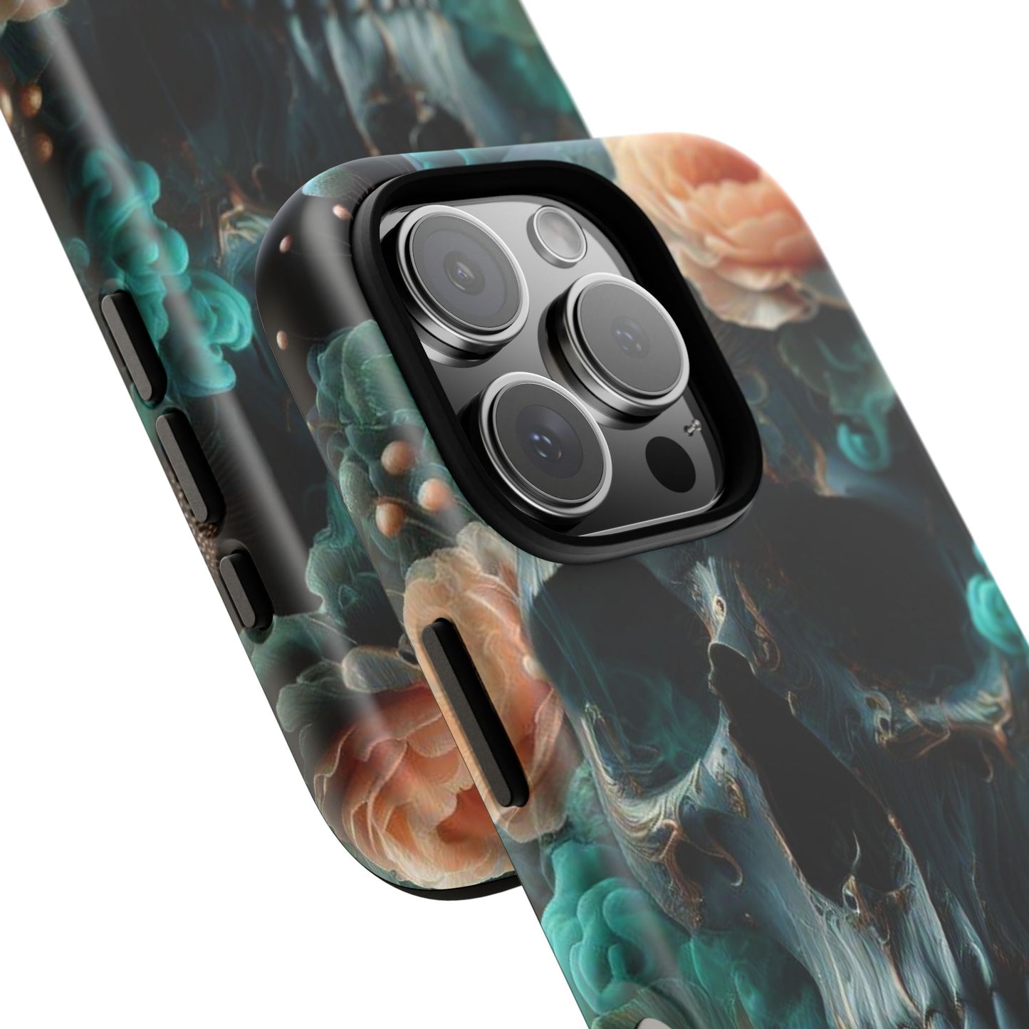 Tough Cases - teal skull