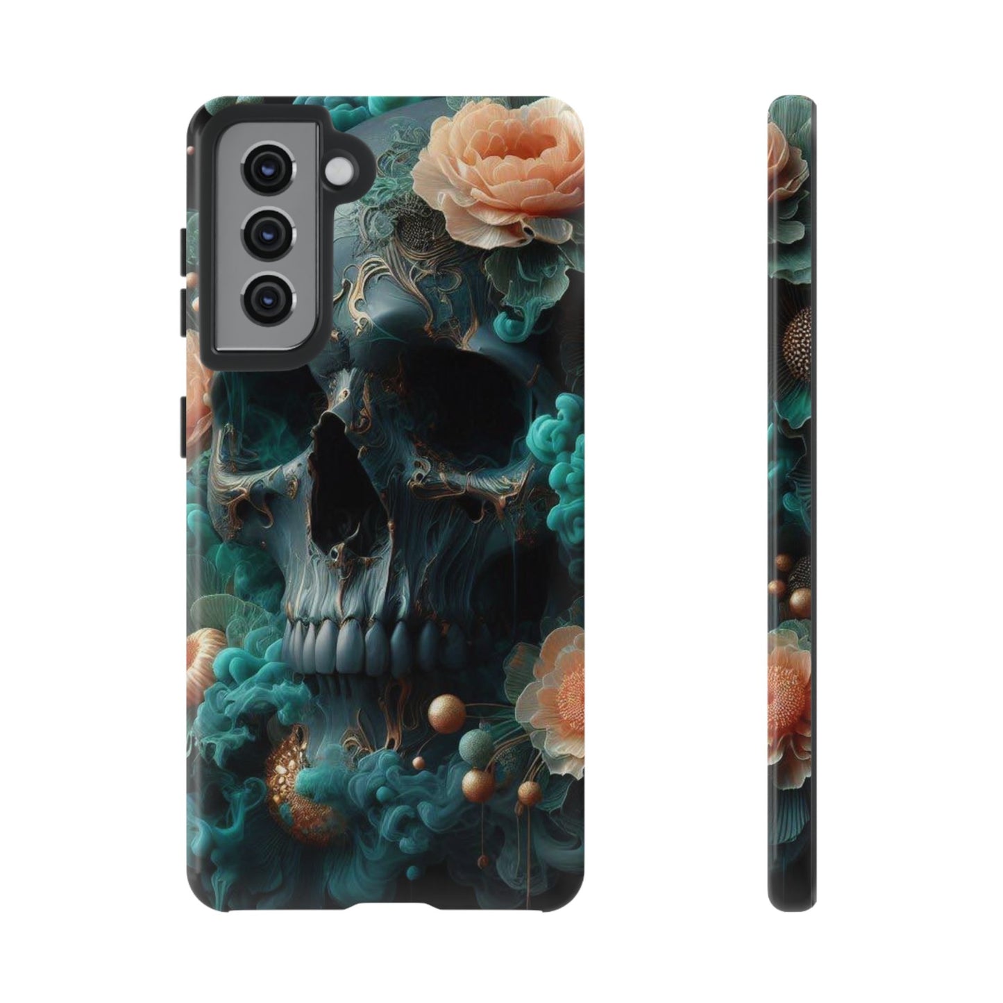 Tough Cases - teal skull