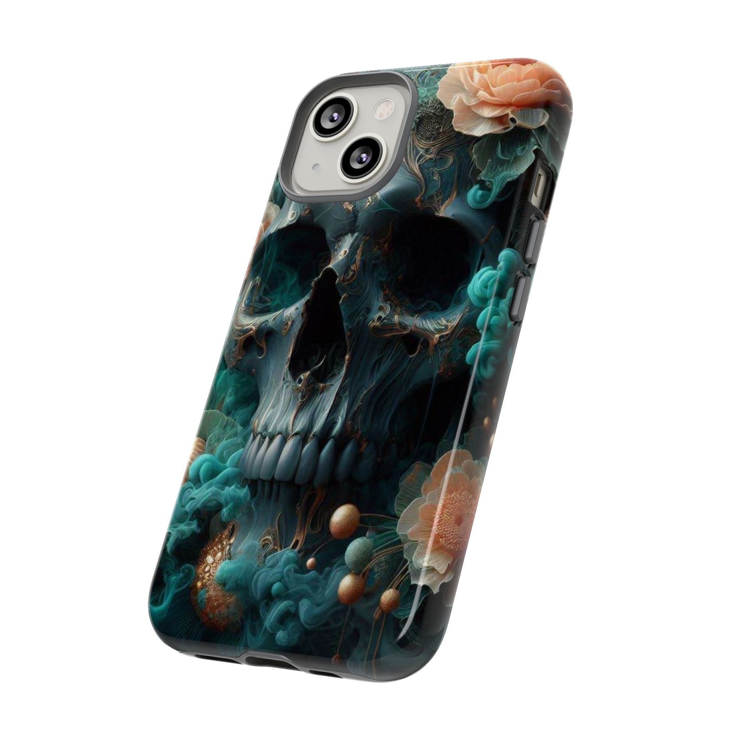 Tough Cases - teal skull