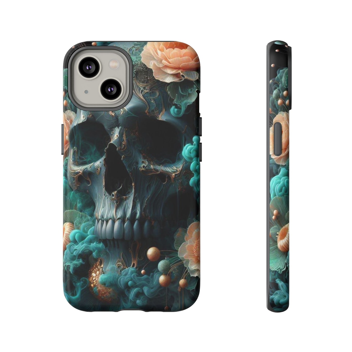 Tough Cases - teal skull