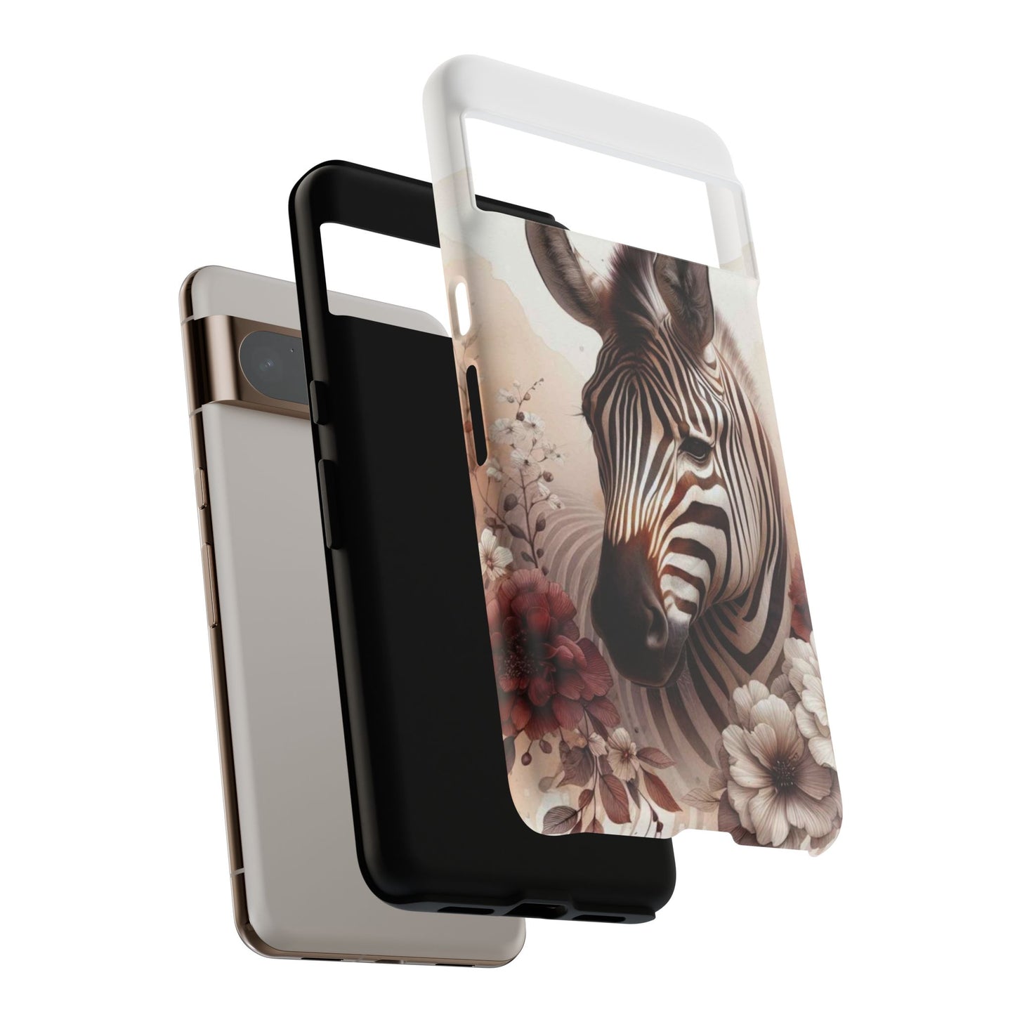 Phone Case Flower Frolicking Zebra Tough Case