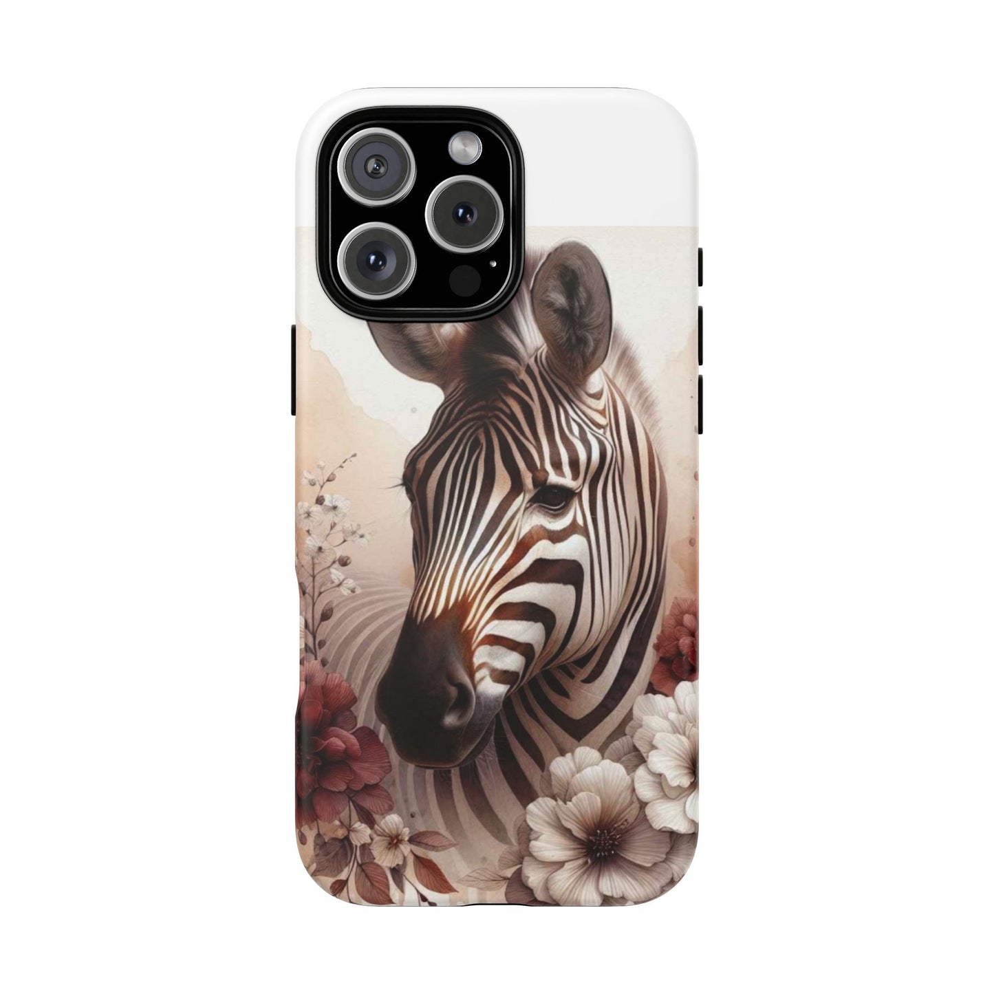 Phone Case Flower Frolicking Zebra Tough Case