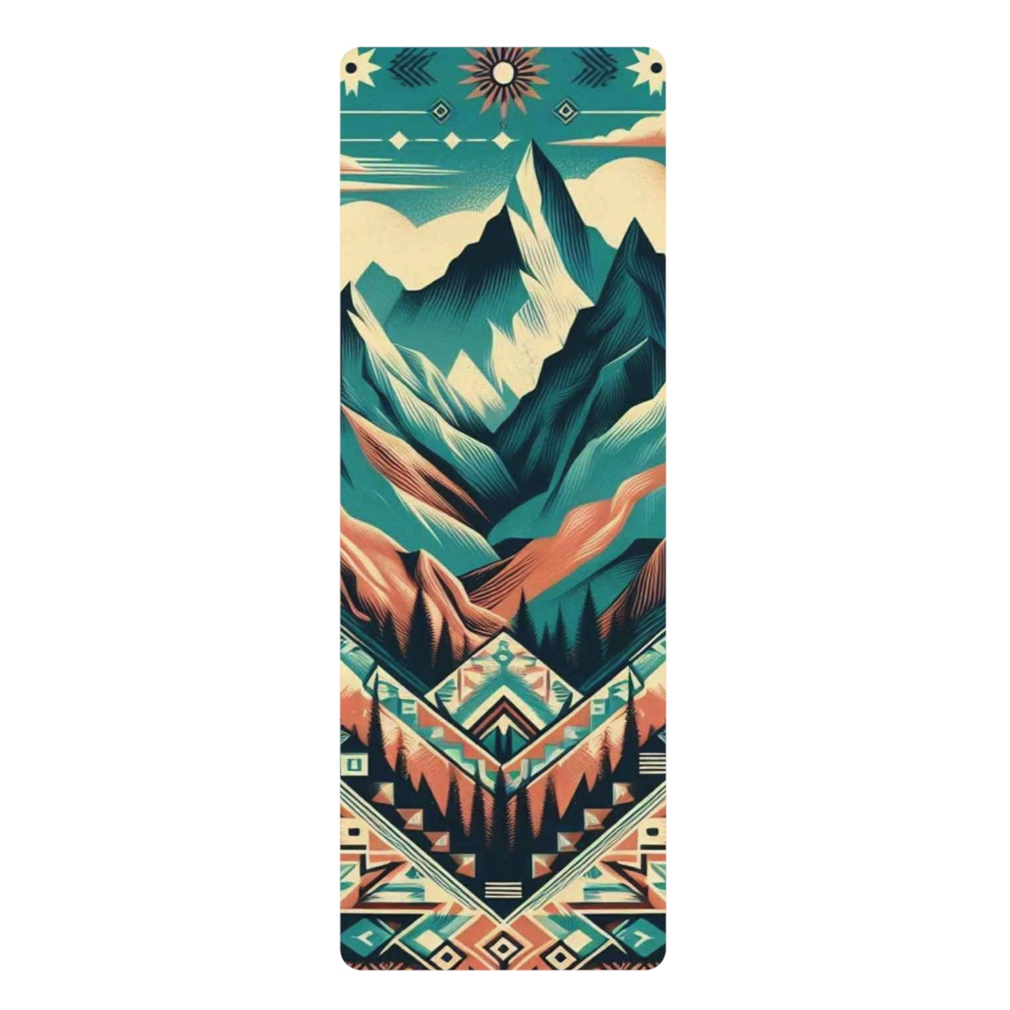 Rubber Yoga Mat - native print