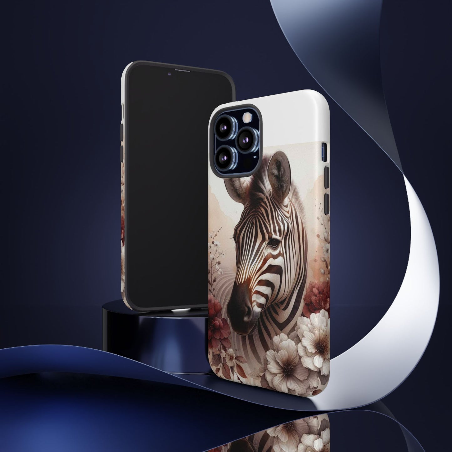 Phone Case Flower Frolicking Zebra Tough Case