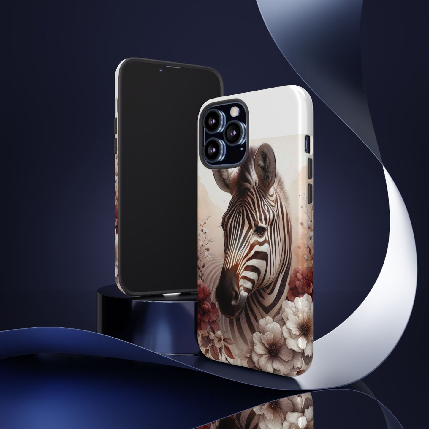 Phone Case Flower Frolicking Zebra Tough Case