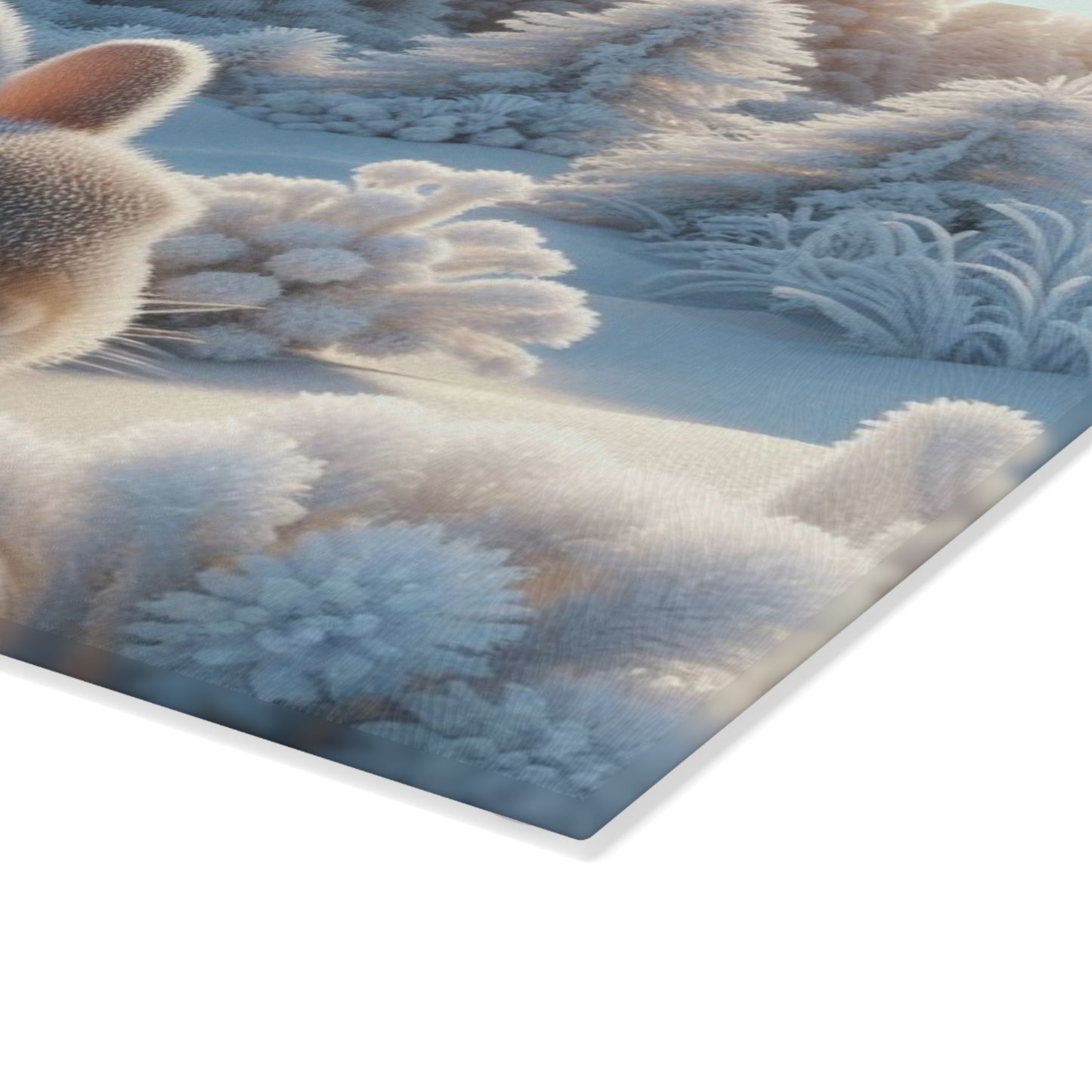 Glass Cutting Board - cottontail rabbit