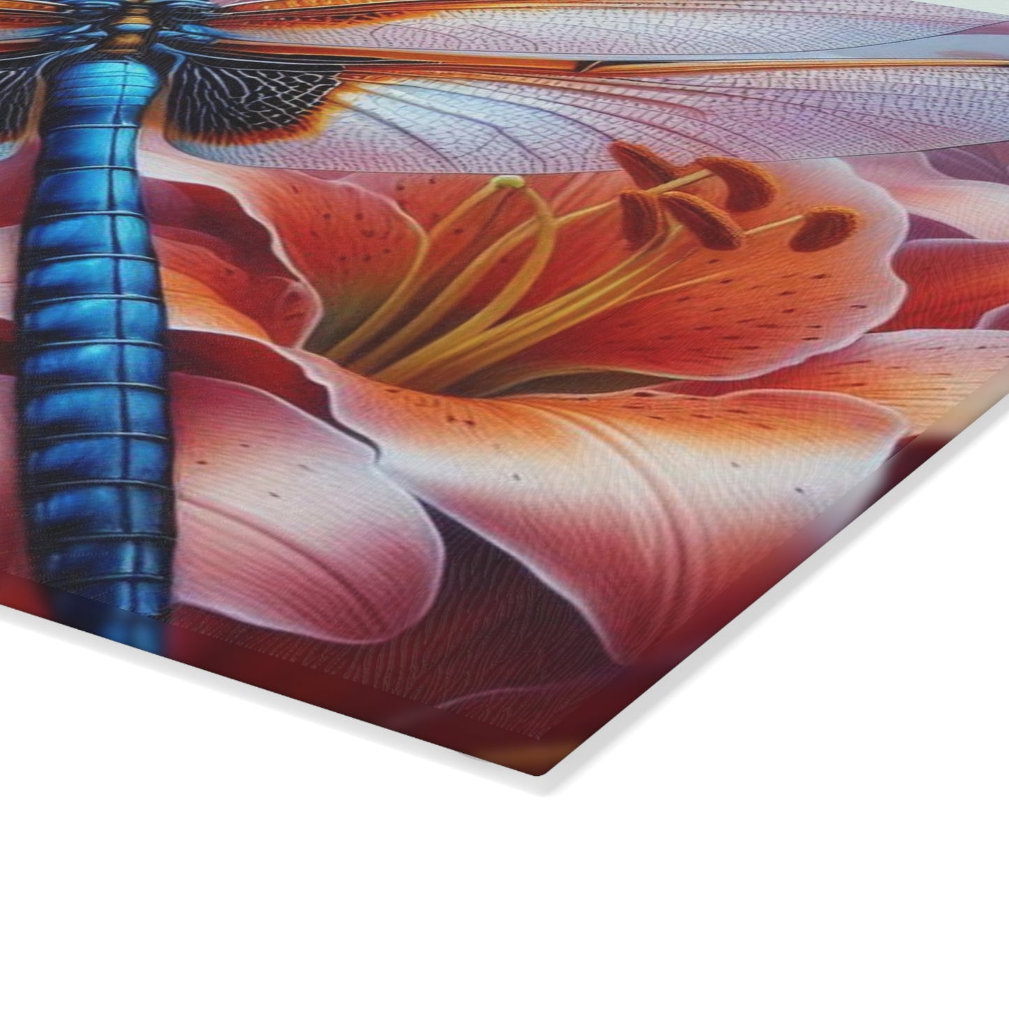 Glass Cutting Board Dragonfly