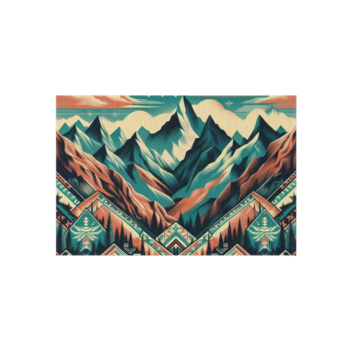 Outdoor Rug - native print