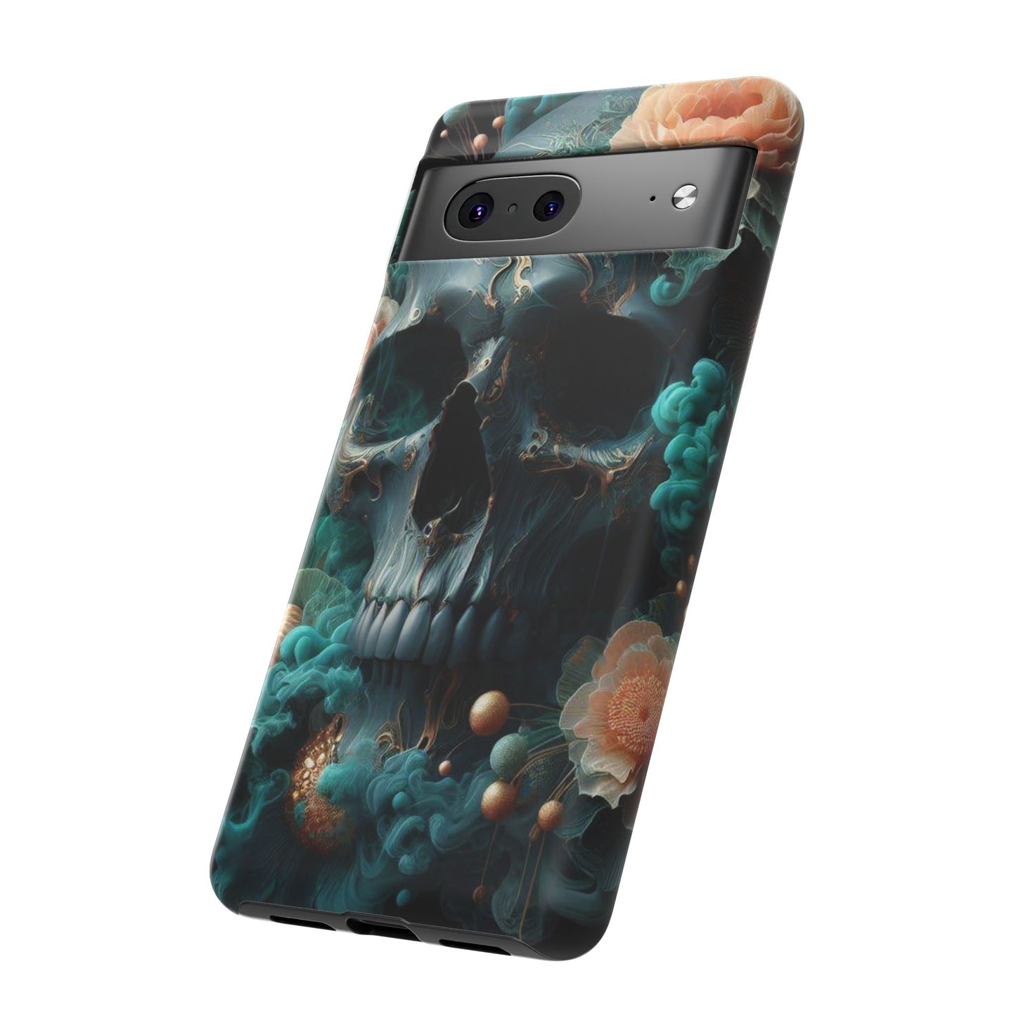 Tough Cases - teal skull