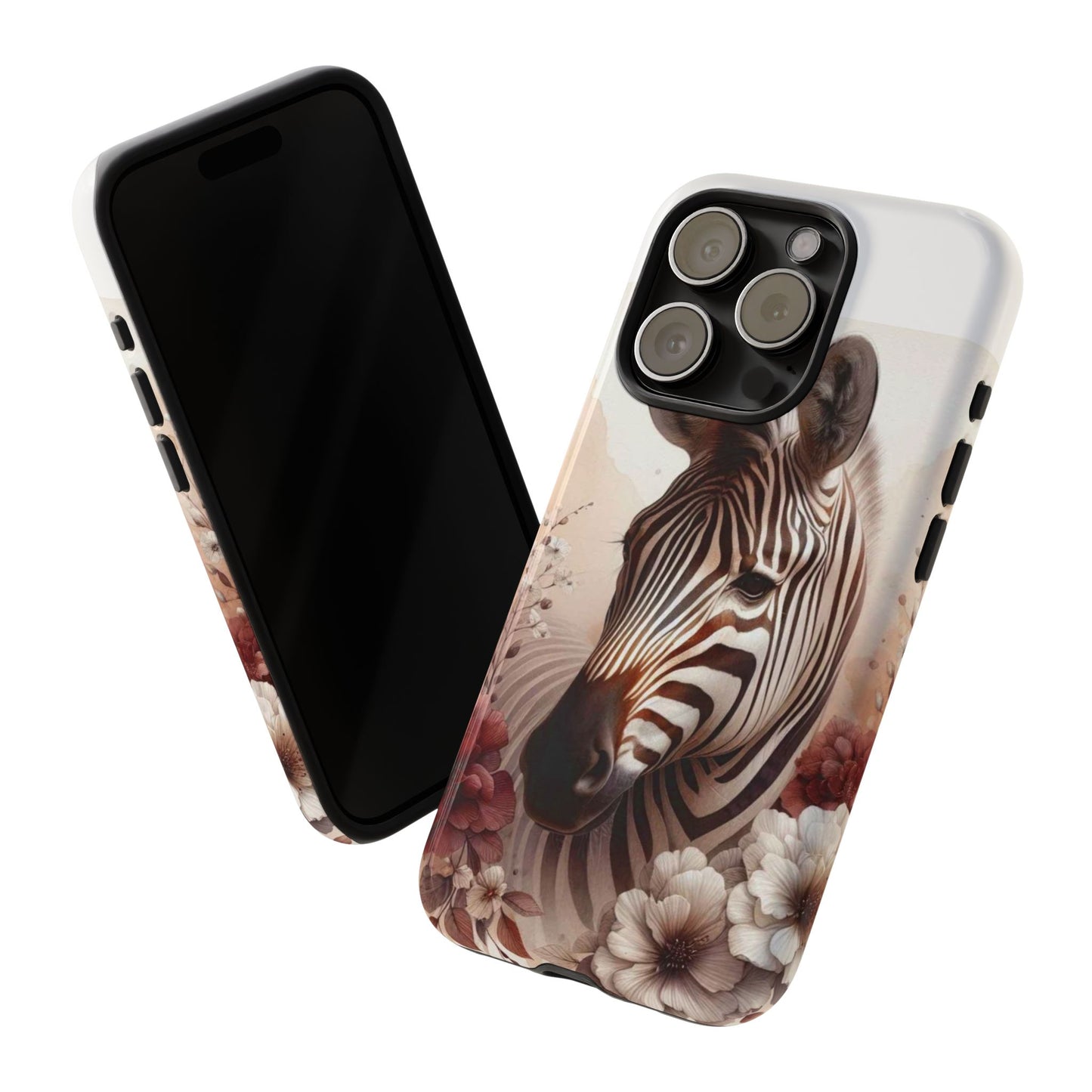 Phone Case Flower Frolicking Zebra Tough Case