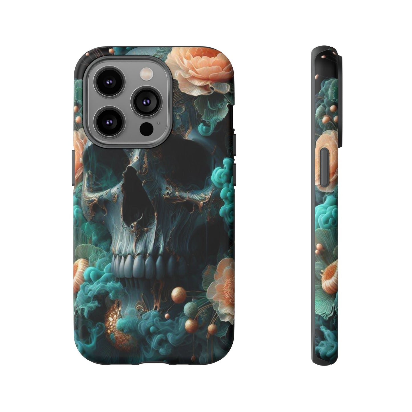 Tough Cases - teal skull