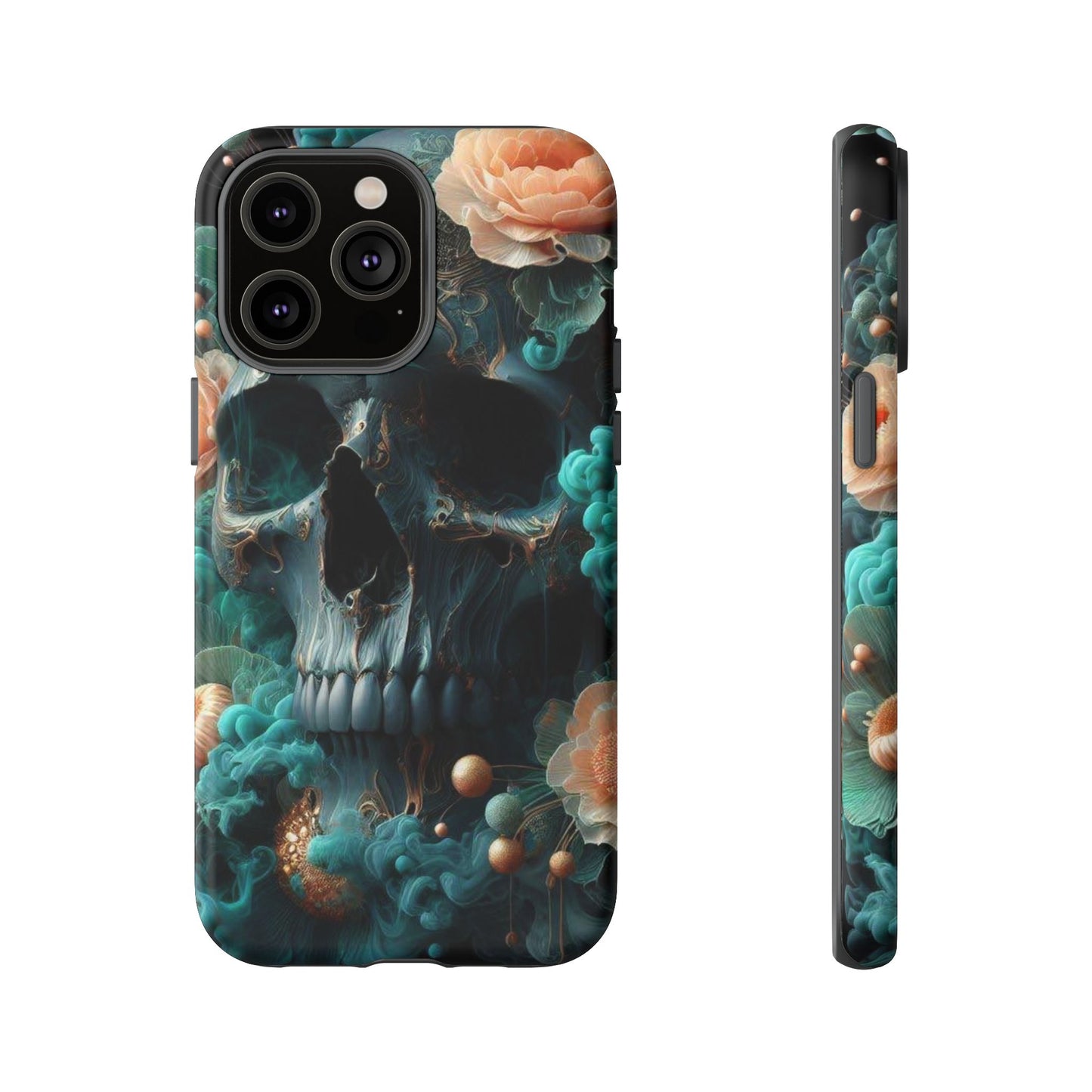 Tough Cases - teal skull