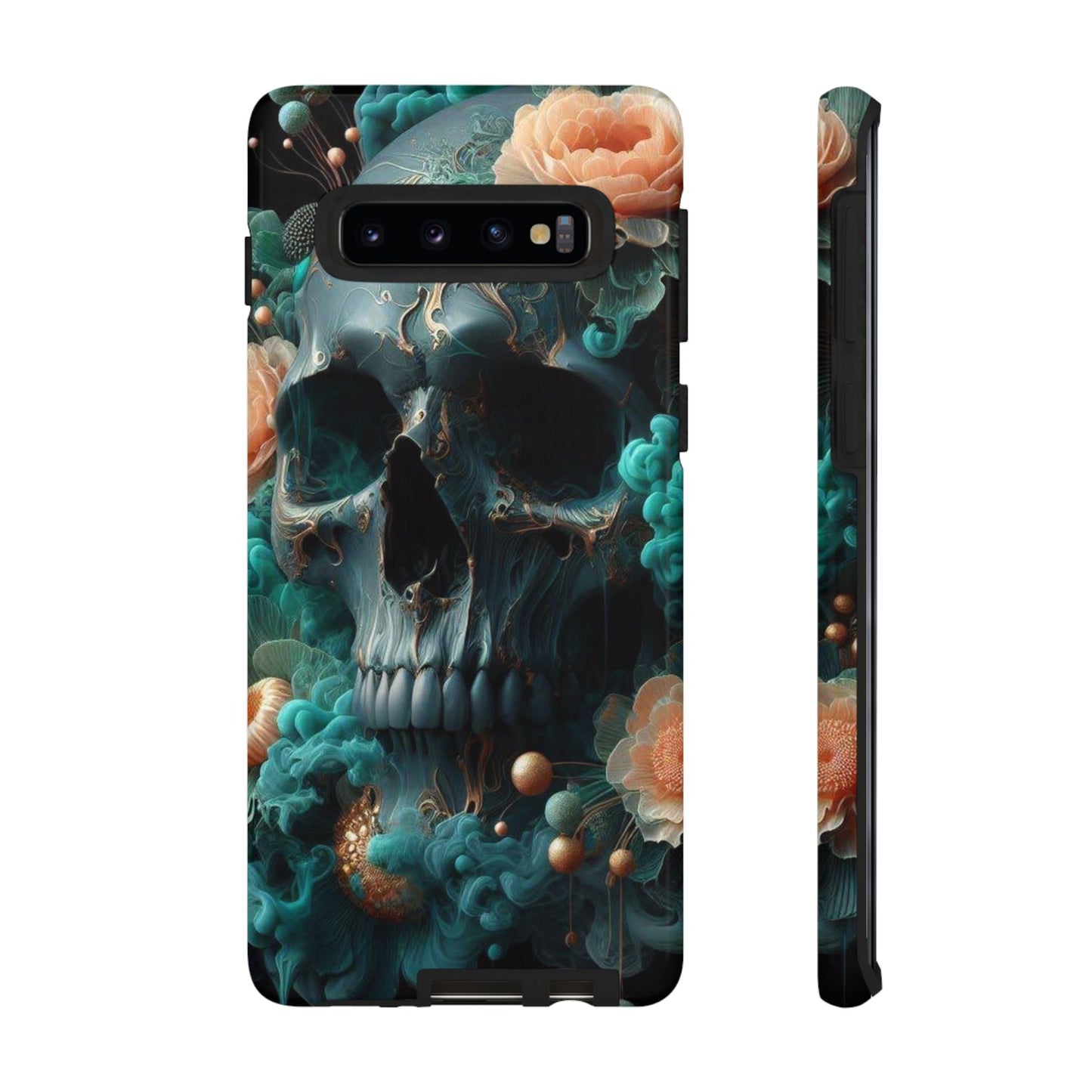 Tough Cases - teal skull