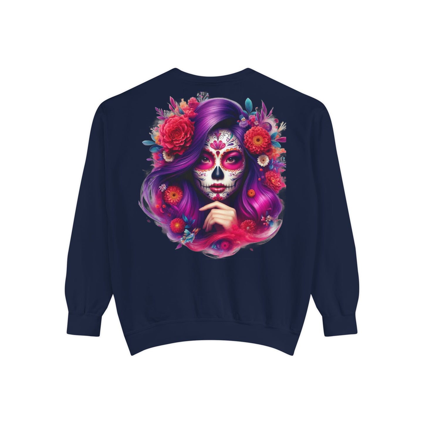 Sugar Skull Lady Thinking Sweatshirt