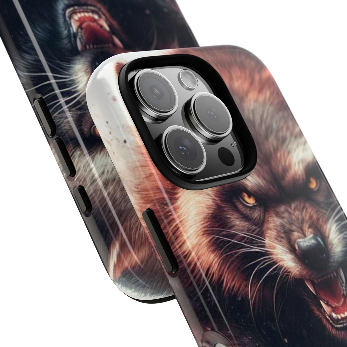 Wolverine snarling with claws out on a phone case.