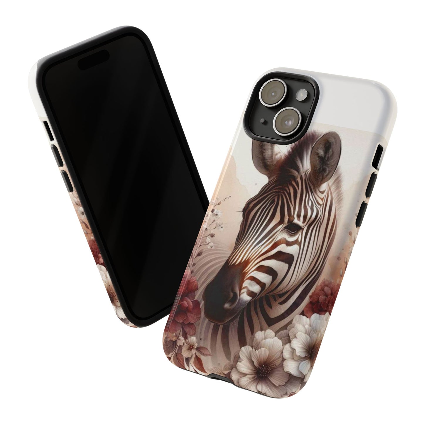 Phone Case Flower Frolicking Zebra Tough Case